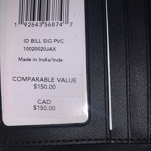 🆕 - MENS Authentic Coach Black Signature billfold WALLET - Picture 2 of 7